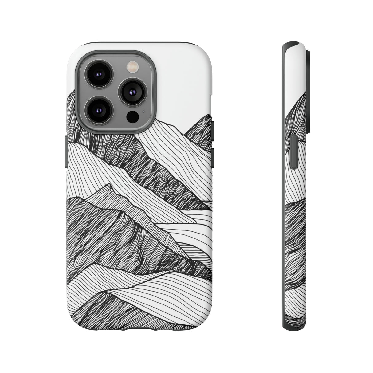 Abstract Mountain Line Art - Protective Phone Case