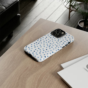 Blue Dots Pattern - Protective Phone Case