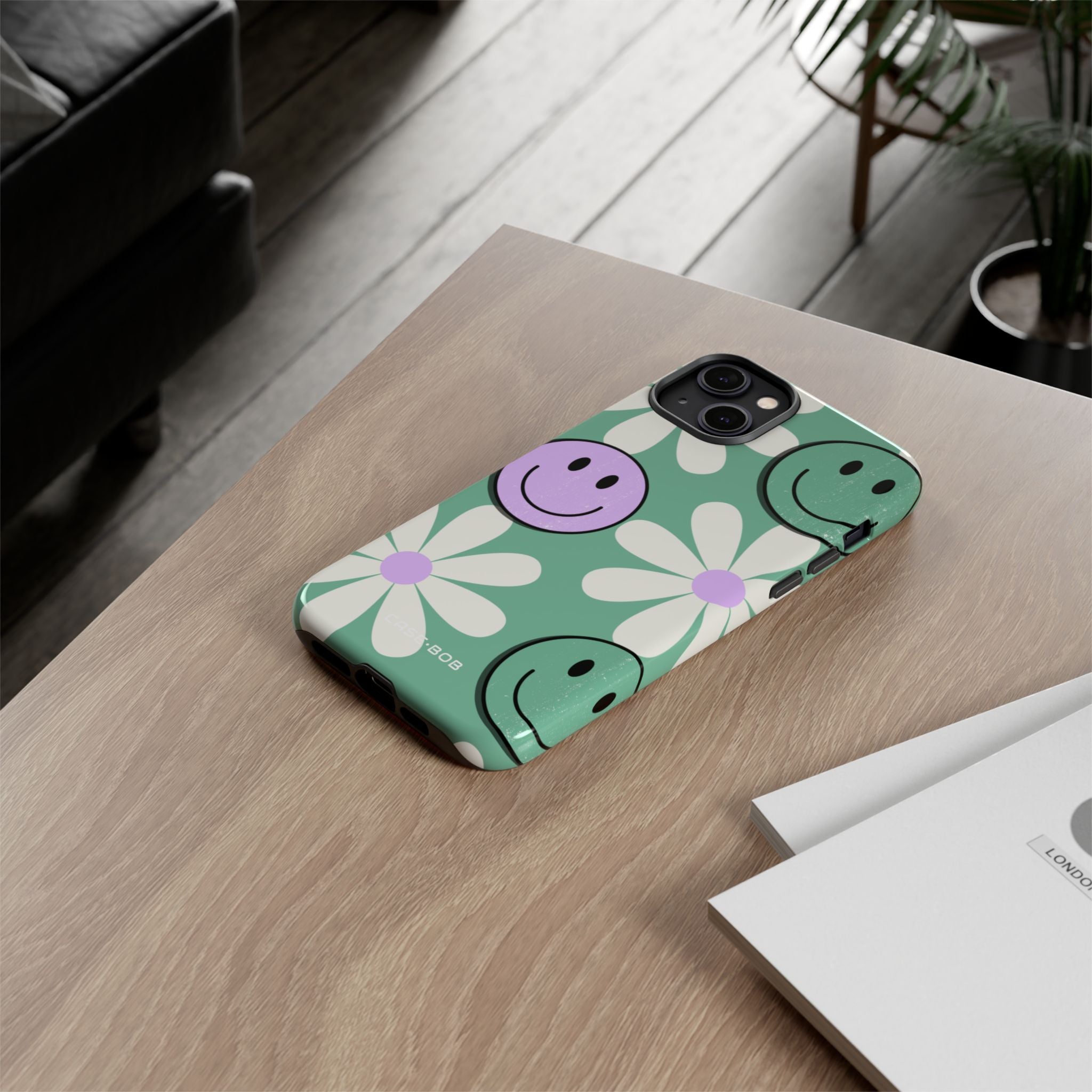 Smiley Daisy Glow iPhone 14 Plus Case - Tough