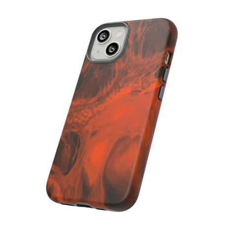 Red Flame Ink Art iPhone Case (Protective) Phone Case