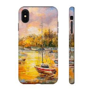 Oil Painting - Harbor View - Protective Phone Case