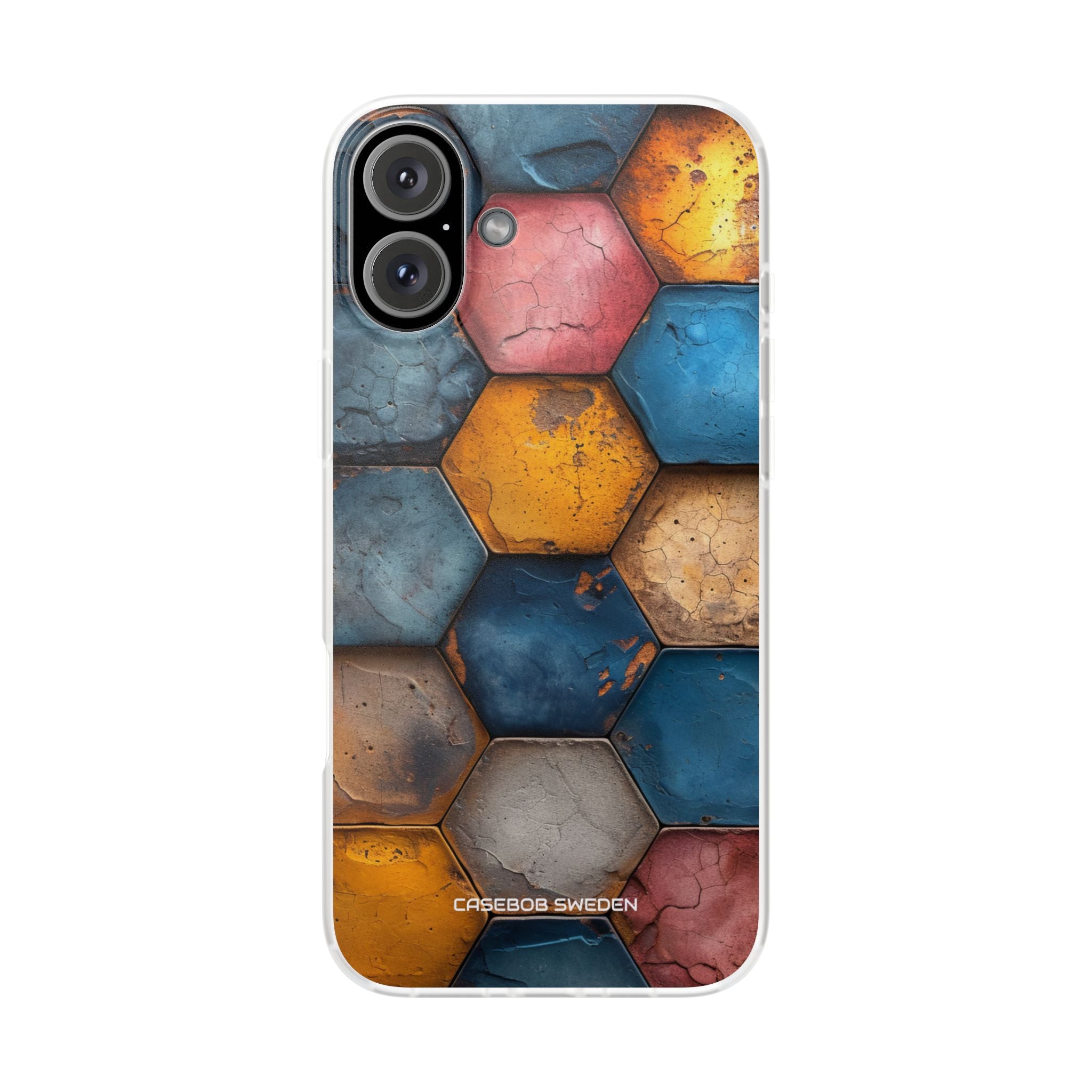 Rustic Geometric Tiles - Flexi iPhone 16 Phone Case