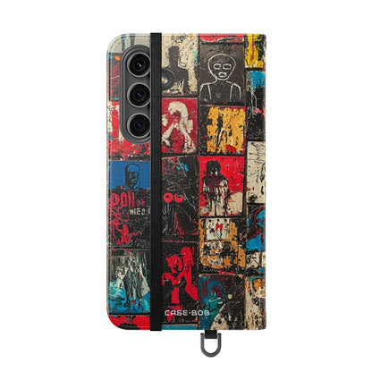 Portrait Grid Crimson - Samsung S24 Plus Case - Wallet