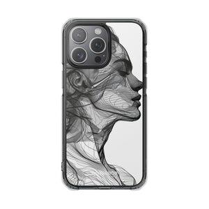 Ethereal Lines - Phone Case for iPhone (Clear Impact - Magnetic)