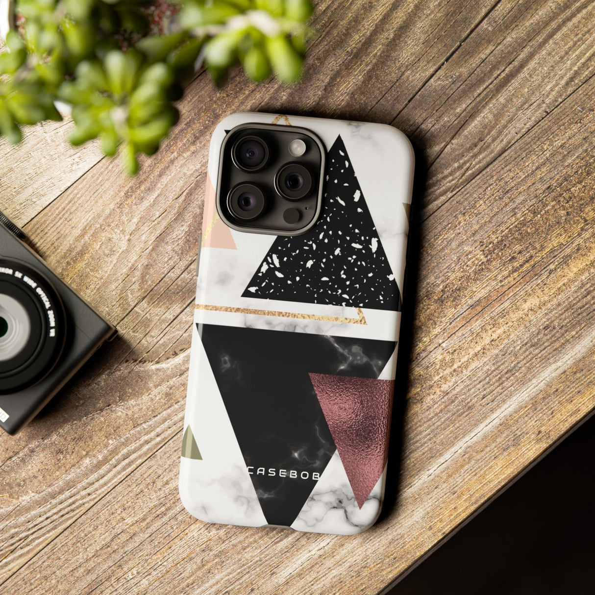 Rose Gold Triangles - Protective Phone Case