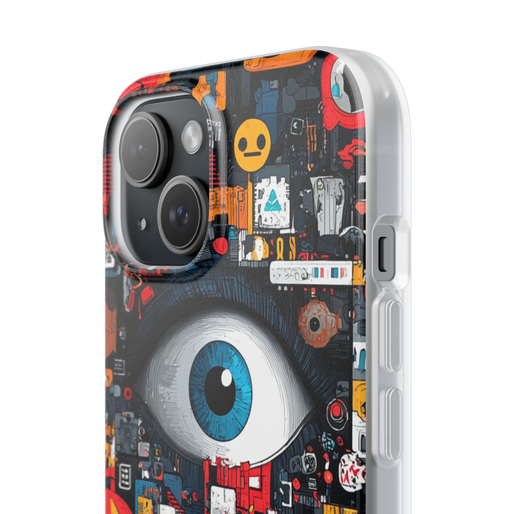 Digital Eye Blue iPhone 15 Case - Soft