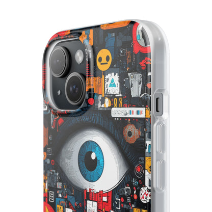 Digital Eye Blue iPhone 15 Case - Soft