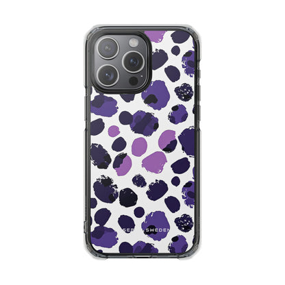 Purple Inkblots iPhone 15 - Clear Impact Phone Case