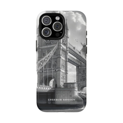 Tower Bridge Monochrome Architecture Study iPhone 16 | Tough+ Phone Case