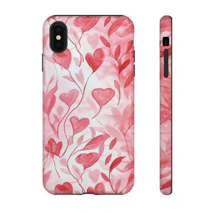 Cupid's Intertwined Hearts - Protective Phone Case