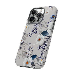 Watercolor Blue Summerflowers - Protective Phone Case