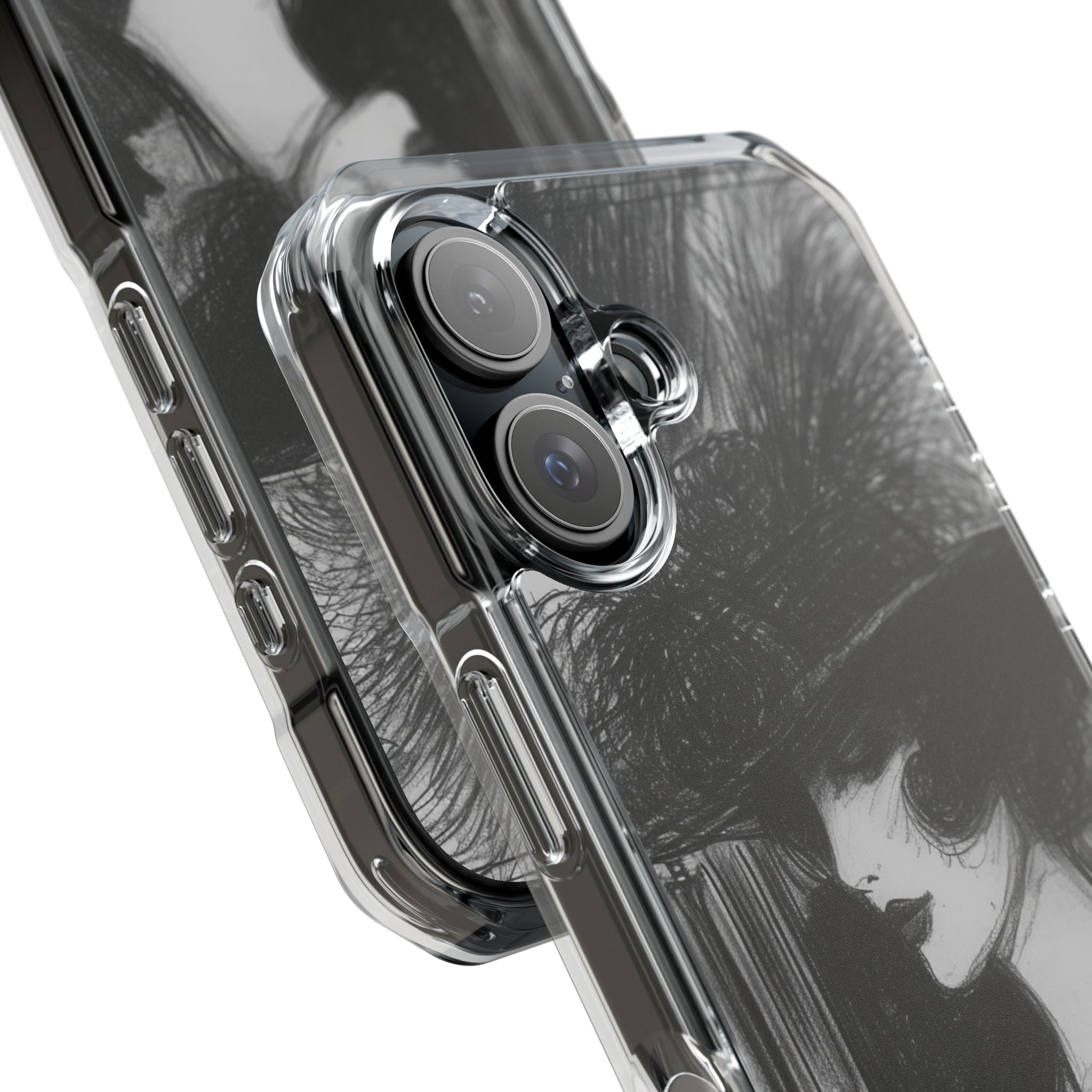 Timeless Elegance in Monochrome iPhone 16 - Clear Impact Phone Case