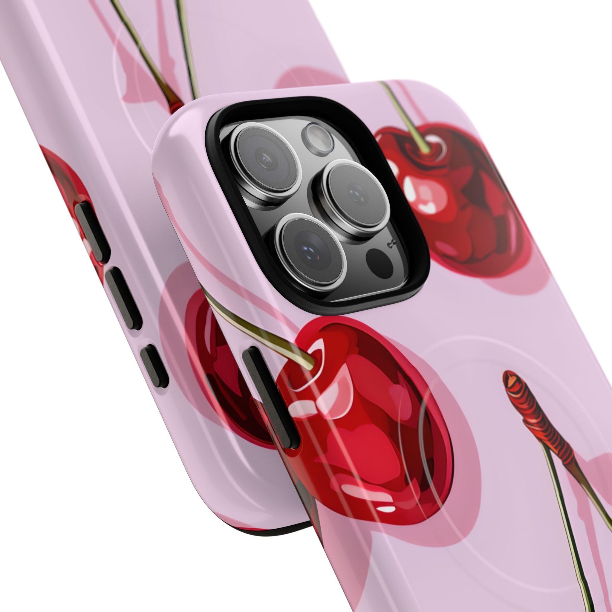 Glossy Cherry Burst iPhone 16 Pro Case - Tough+