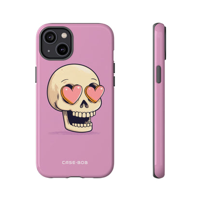 Heart Eyed Skull iPhone 14 Plus Case - Tough
