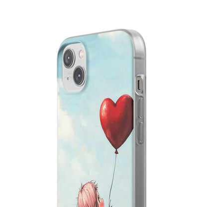 Heart Balloon Glow iPhone 14 Plus Case - Soft