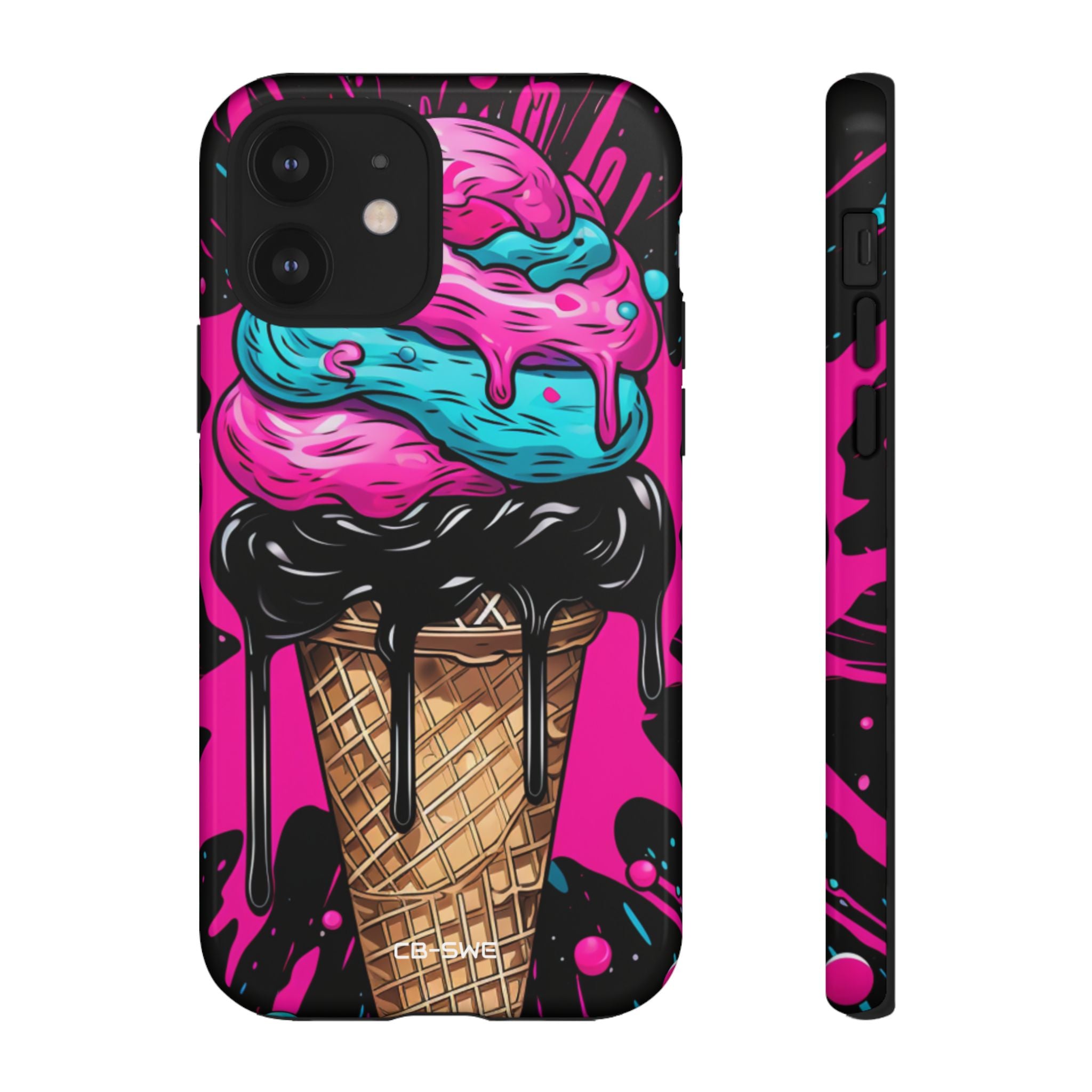 Neon Ice Cream Burst - iPhone Case