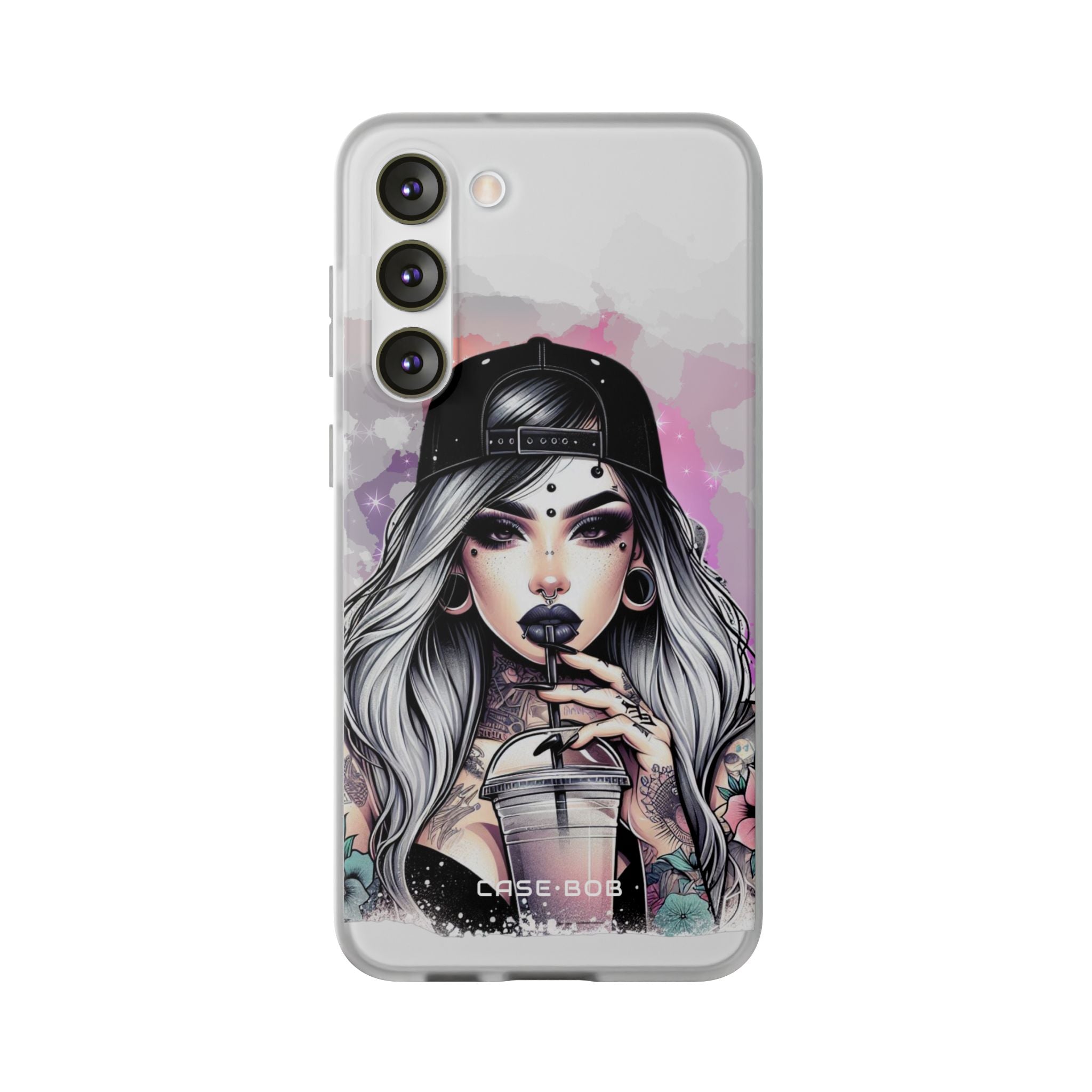 Silver Sip Nebula Samsung S23 Plus Case - Soft