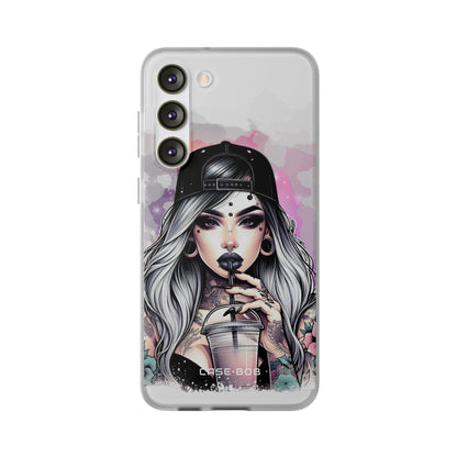 Silver Sip Nebula Samsung S23 Plus Case - Soft