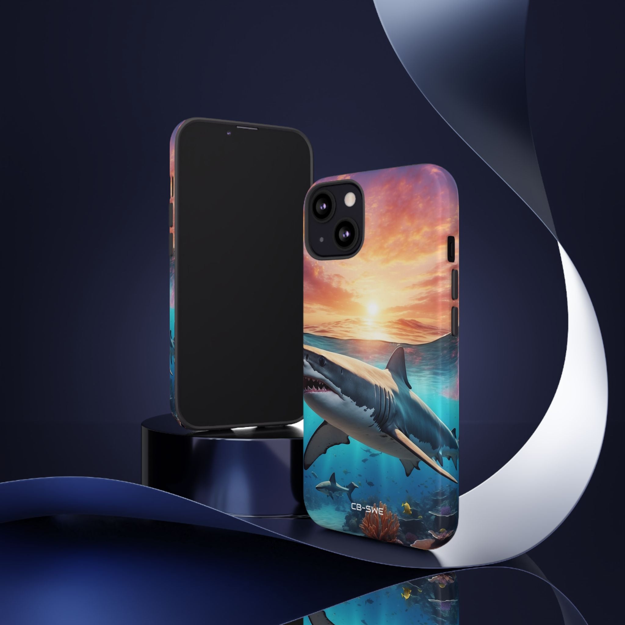 Shark Swims Through - iPhone Case