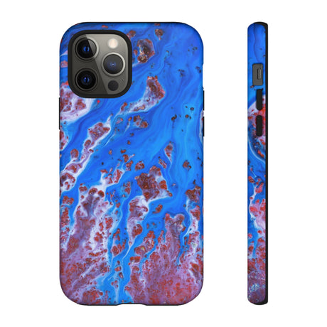 Bright Blue Ink Art iPhone Case (Protective) iPhone 12 Pro Matte Phone Case