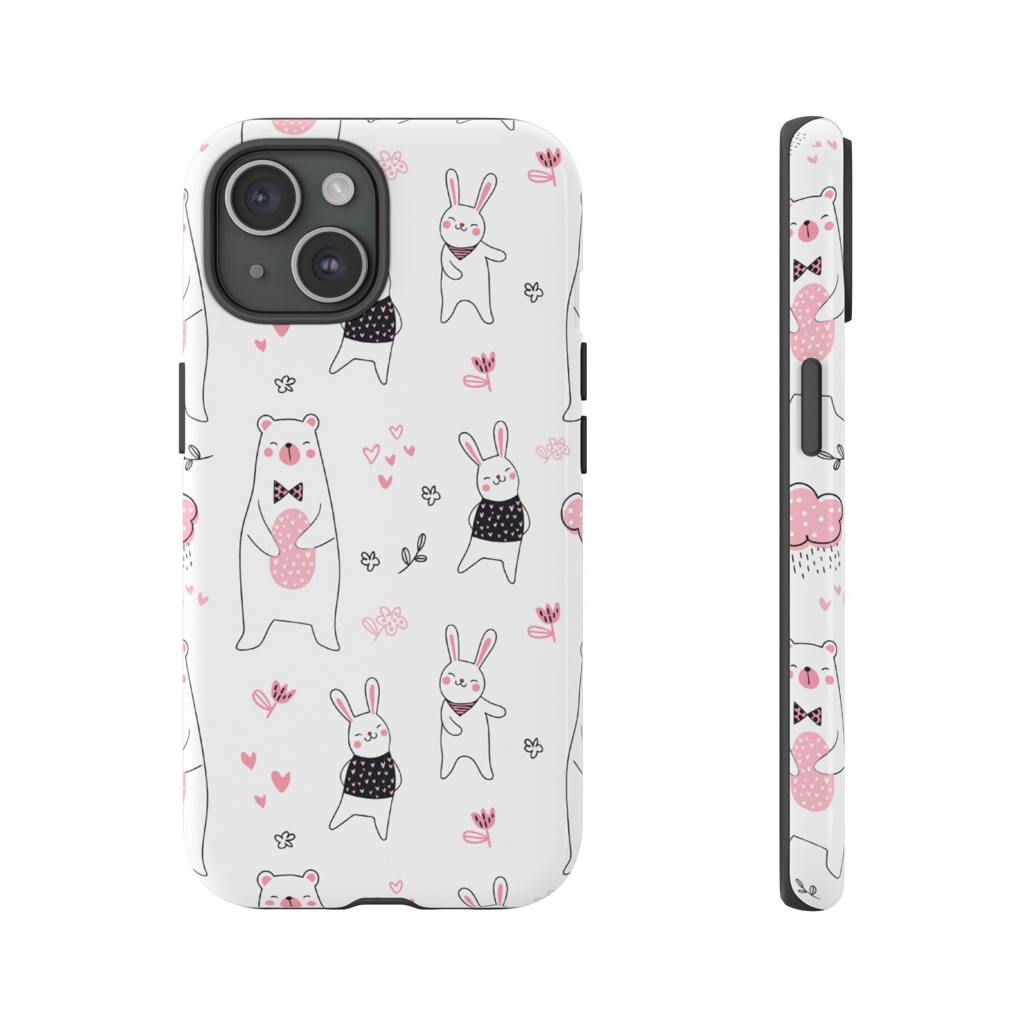 Bears Dance Playfully - iPhone Case