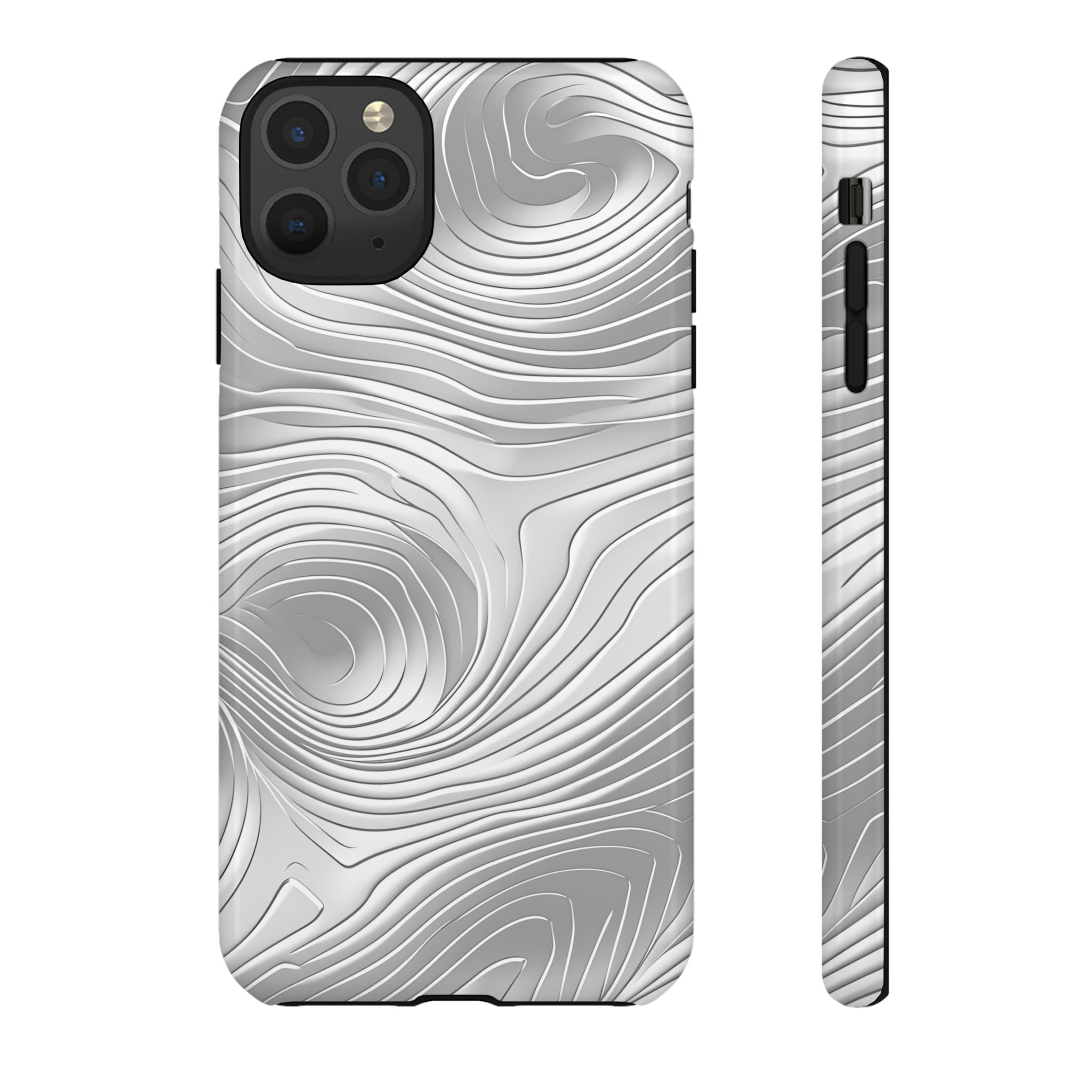 Sleek Grey Abstract Lines Case - Protective Phone Case