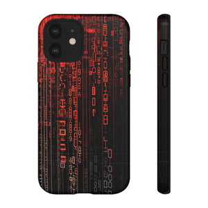 Digital Shield: Red Gradient - Protective Phone Case