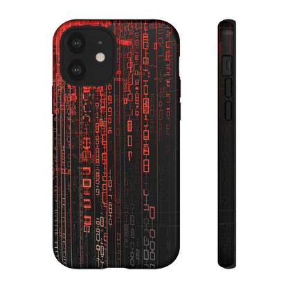 Digital Shield: Red Gradient - Protective Phone Case