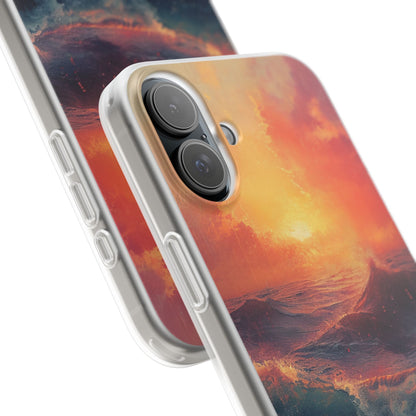 Ocean Sunset Waves - Flexi iPhone 16 Phone Case