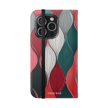 Leaf Spiral Pink - iPhone 15 Pro Case - Wallet