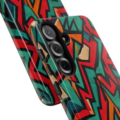 Crimson Zigzag Samsung S25 Plus Case - Tough