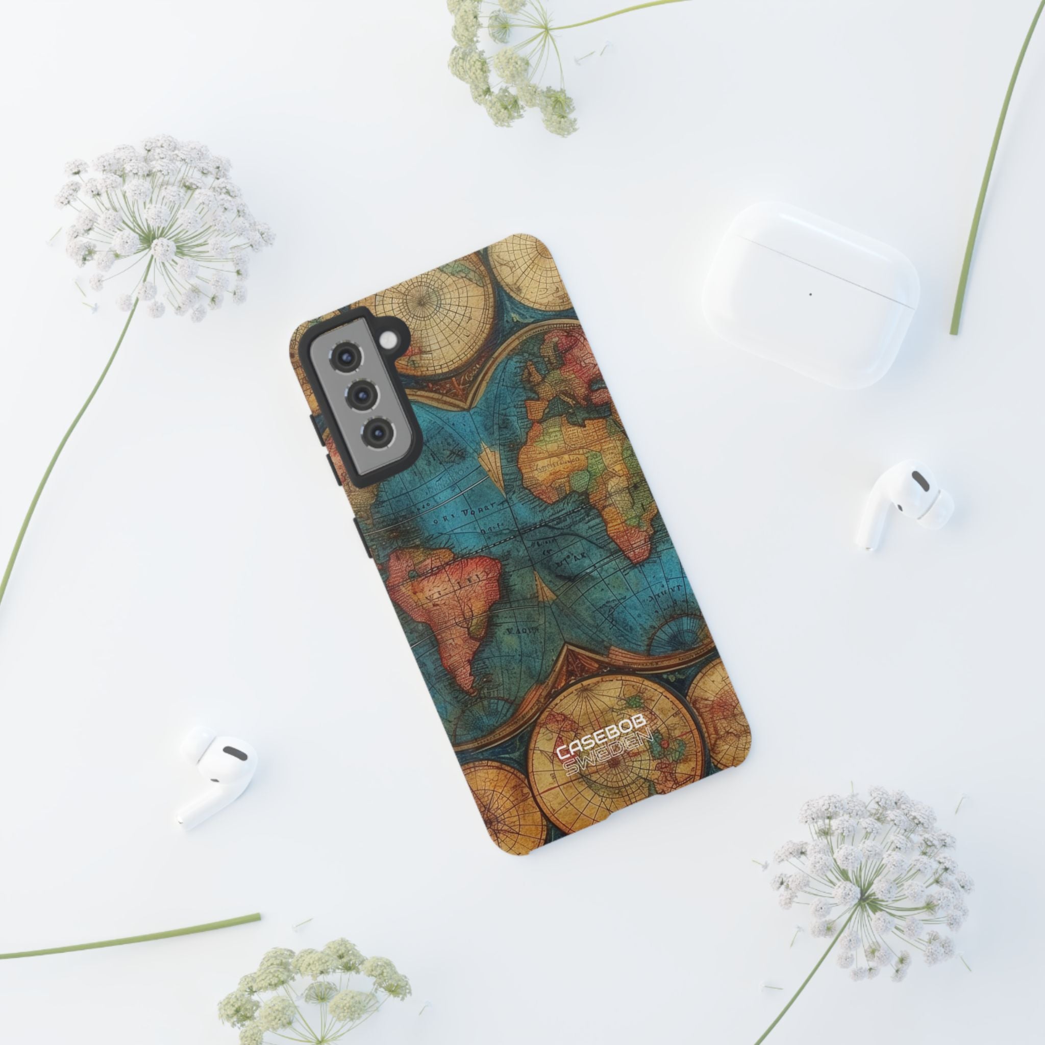 Mapa Mundial Vintage Samsung S21 - Tough