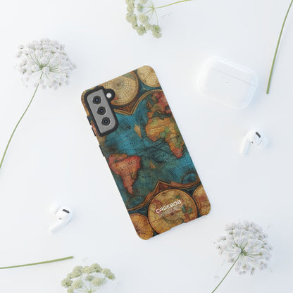 Mapa Mundial Vintage Samsung S21 - Tough
