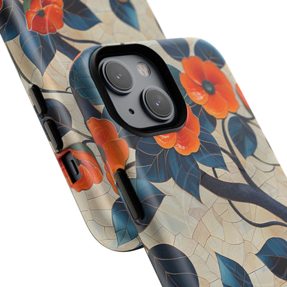 Orange Blossoms Mosaic Harmony iPhone 14 | Tough+ Phone Case