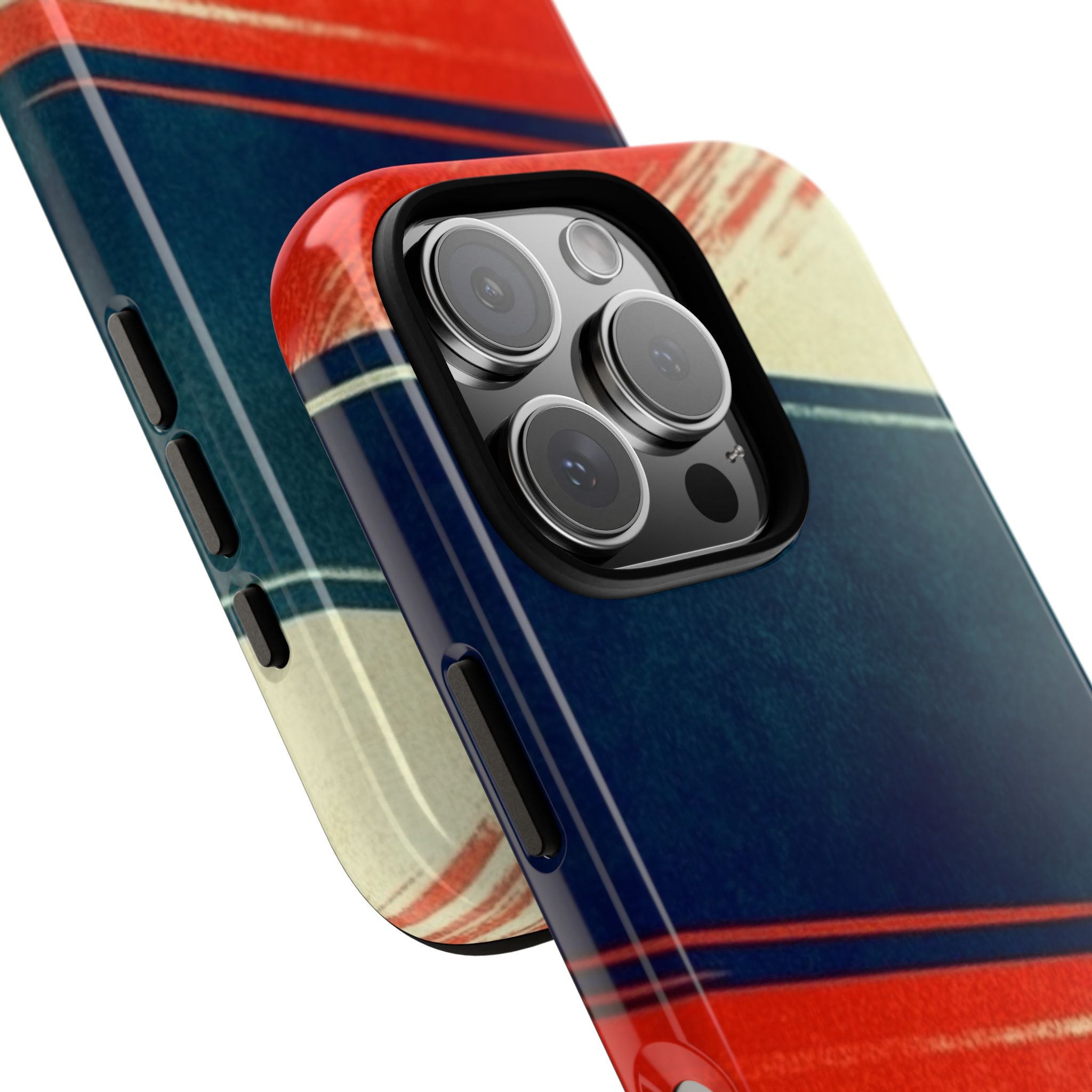 Navy Streak Burst iPhone 16 Pro Case - Tough