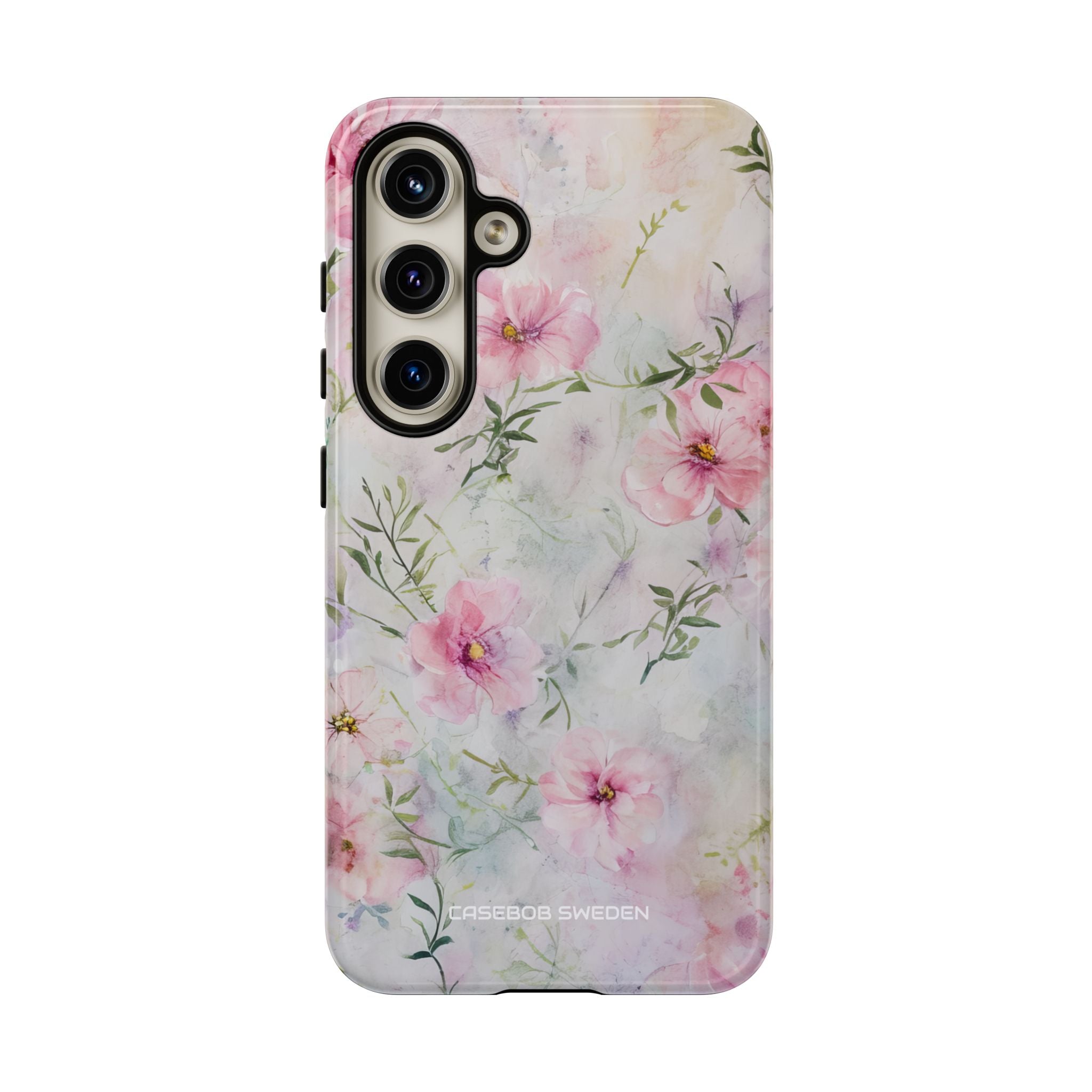 Pink Floral Watercolor Decor - Tough Samsung S24 Phone Case