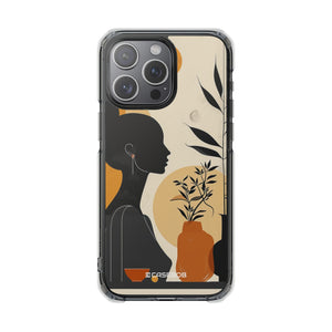 Modern Silhouette Tranquility - Phone Case for iPhone (Clear Impact - Magnetic)