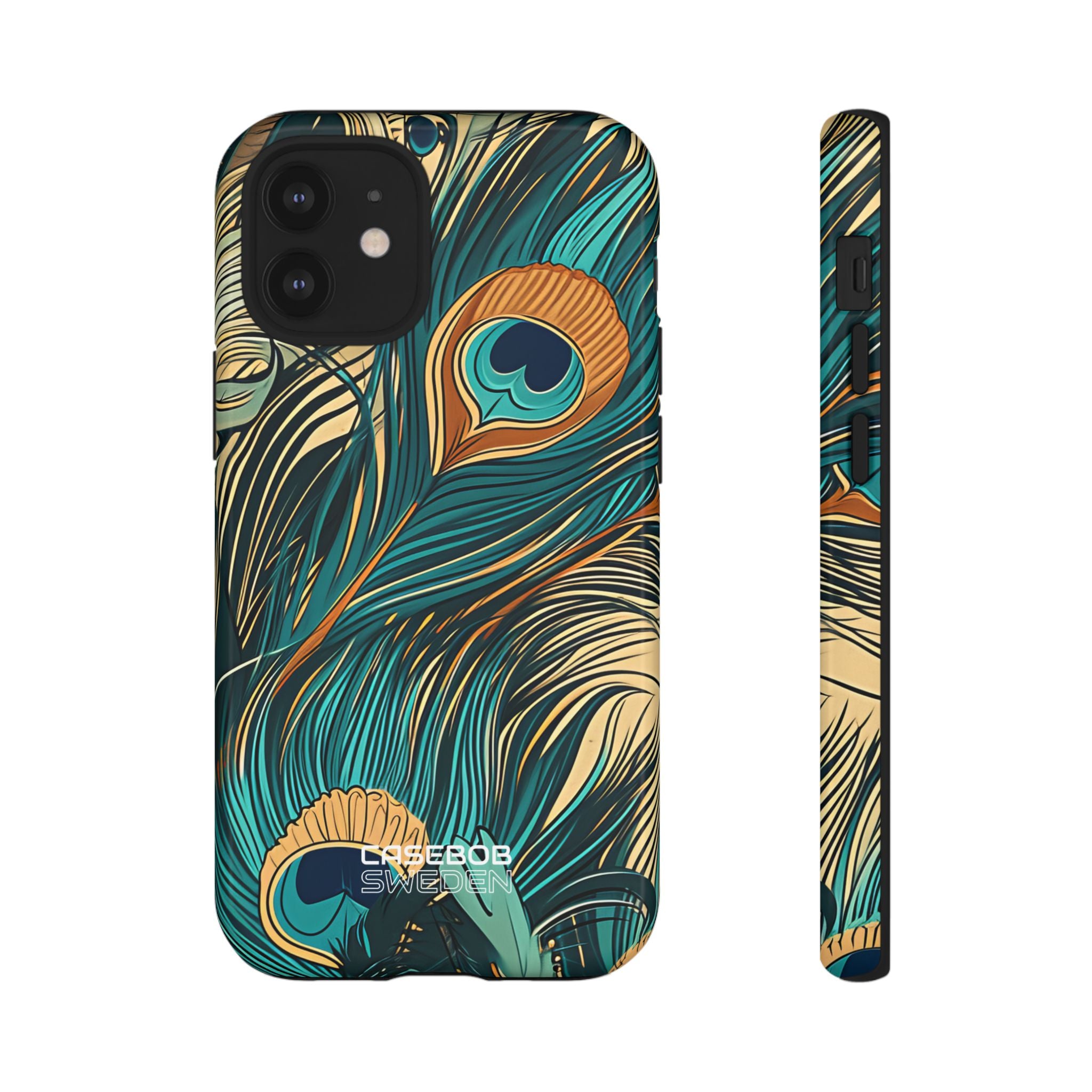 Peacock Feather Whirl iPhone 12 - Tough