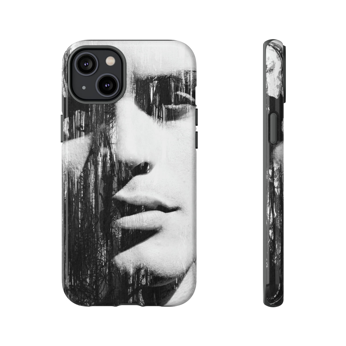 Black & White Pop Art - Protective Phone Case