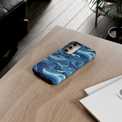 Dolphin Waves Samsung S23 Case - Tough