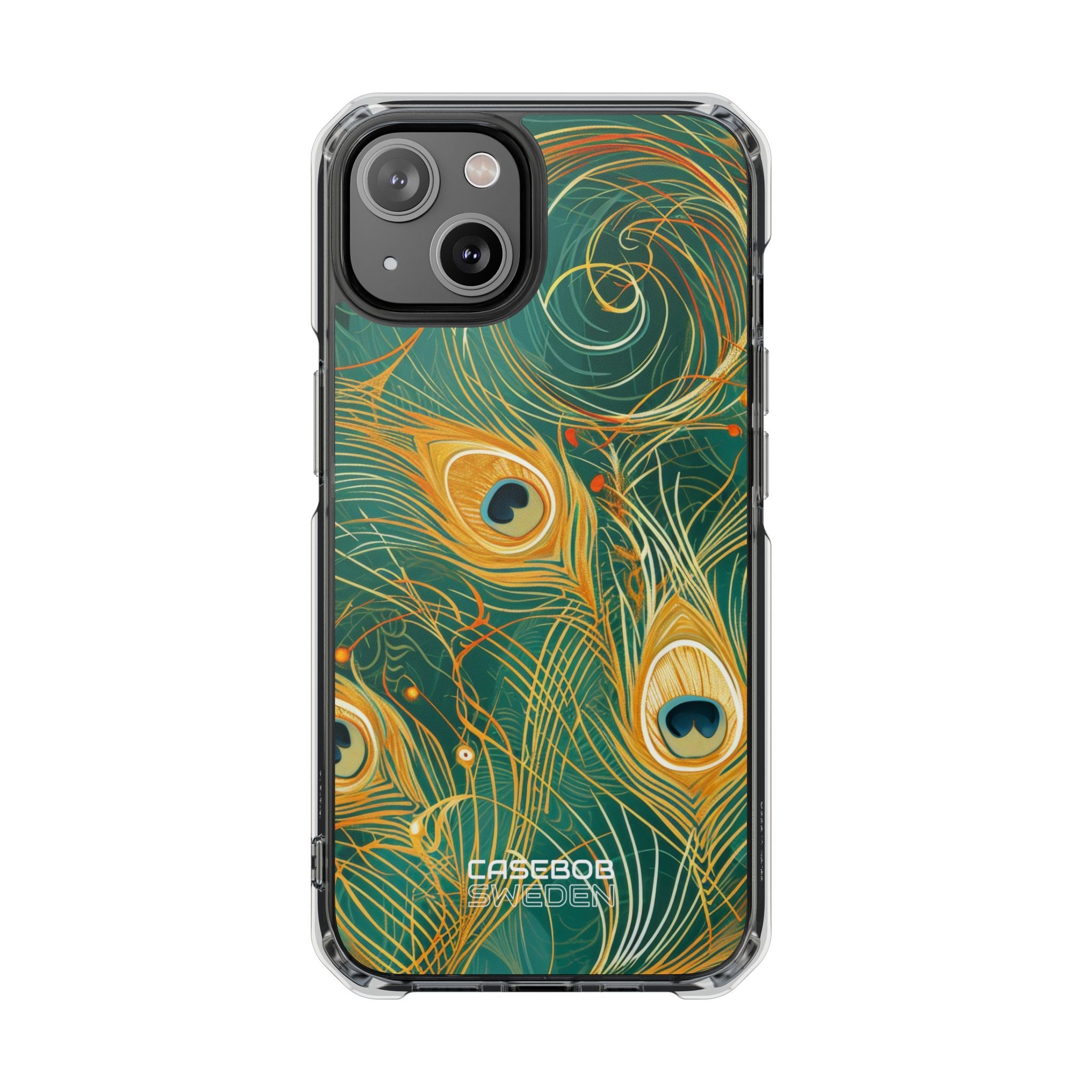 Vibrant Peacock Whirl iPhone 14 - Impact Clear+