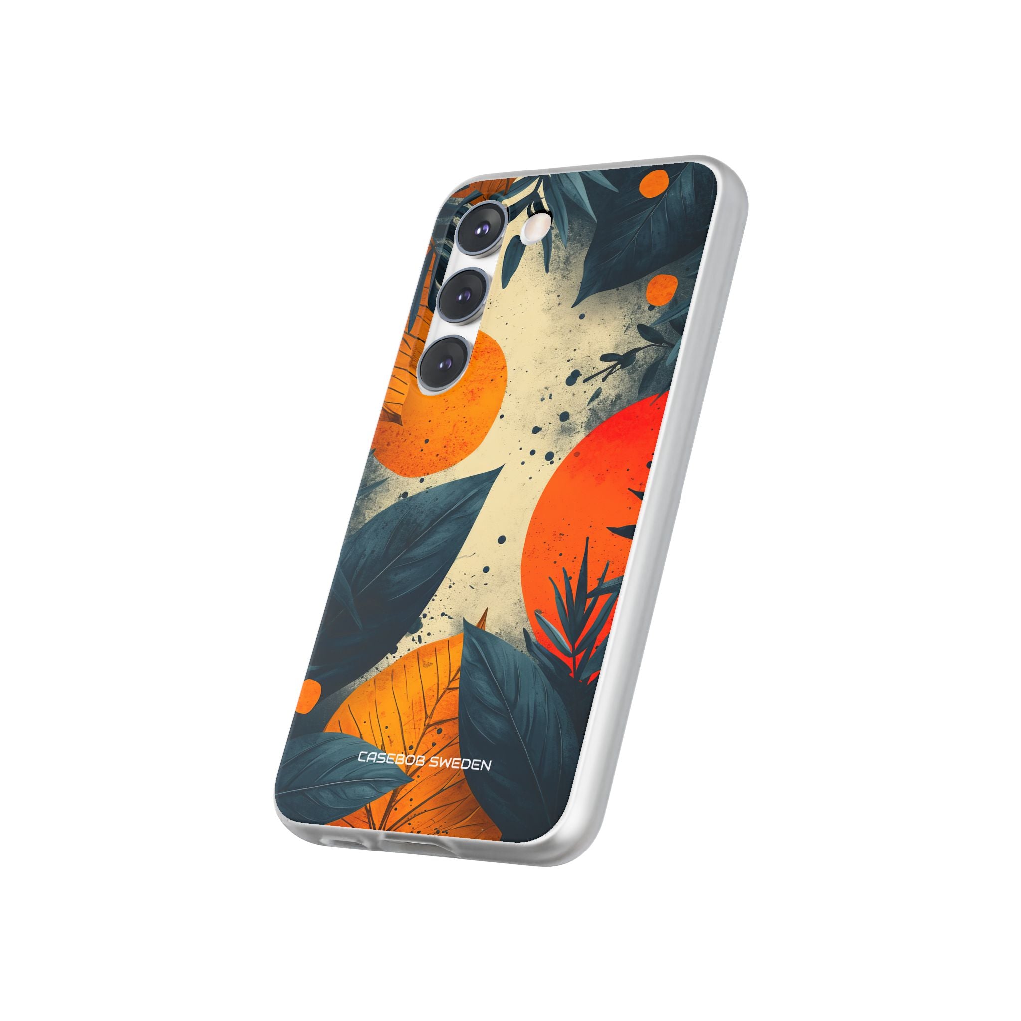 Tropical Blue Leaves - Flexi Samsung S23 Phone Case