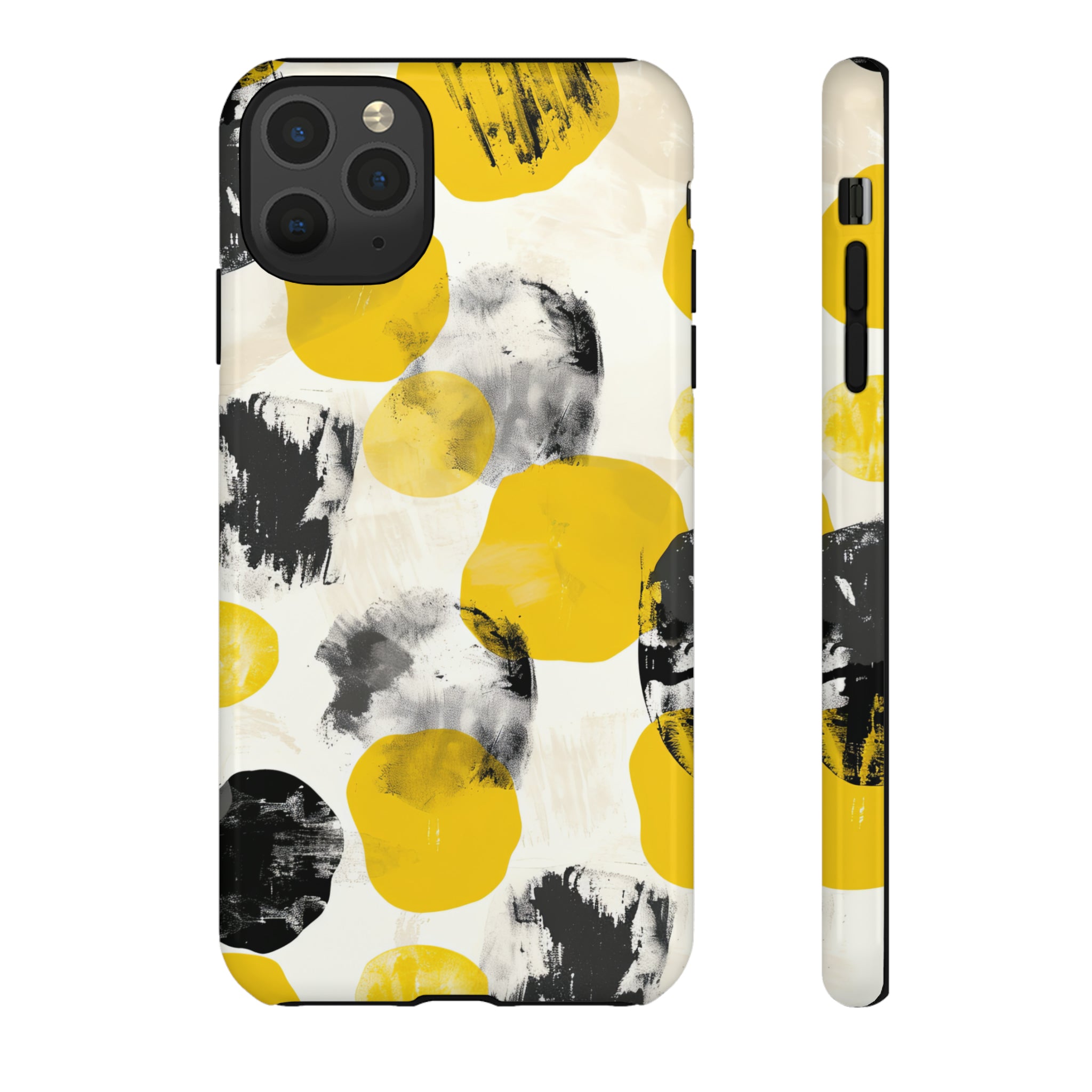 Yellow Dot Minimalism - Protective Phone Case