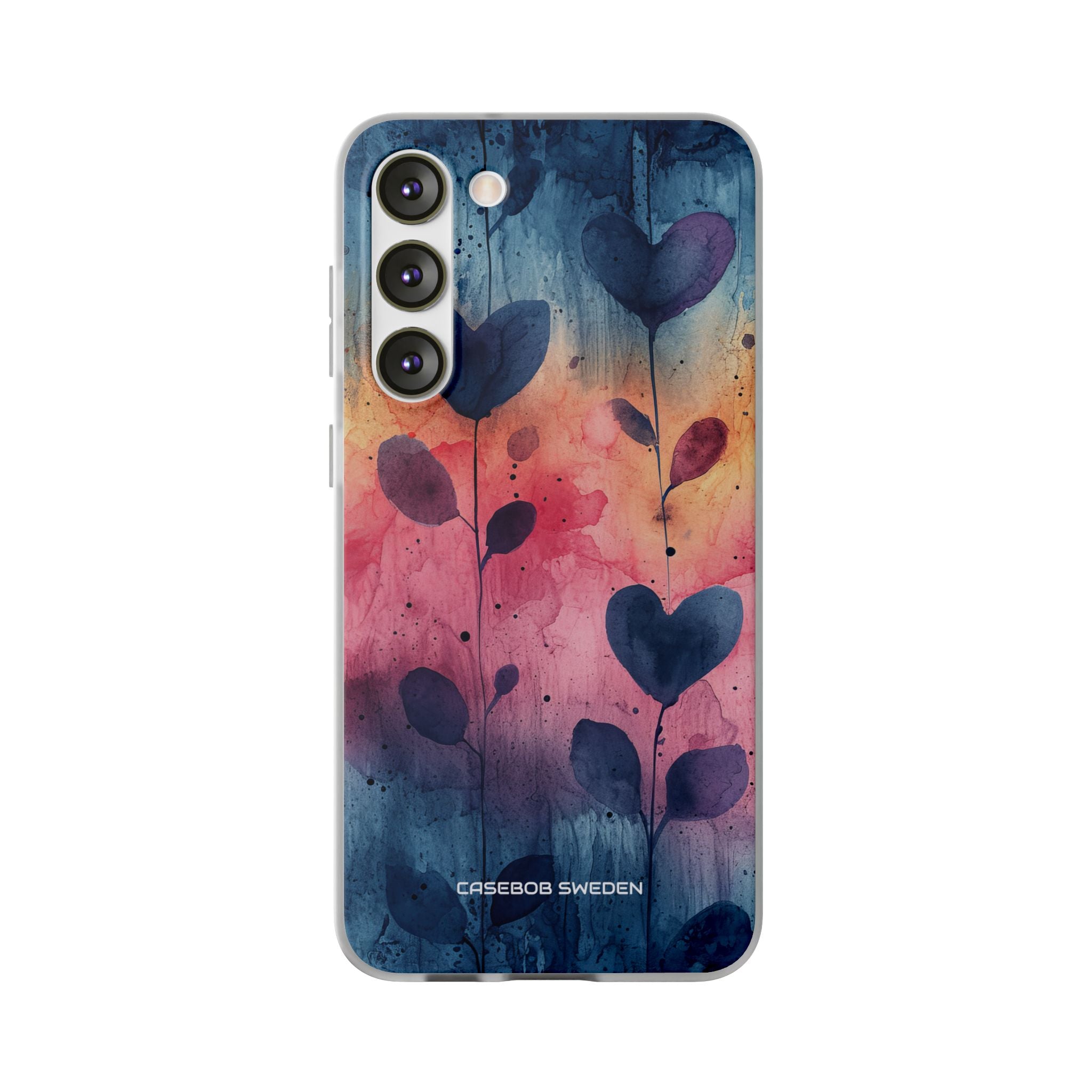 Watercolor Heart Art - Flexi Samsung S23 Phone Case