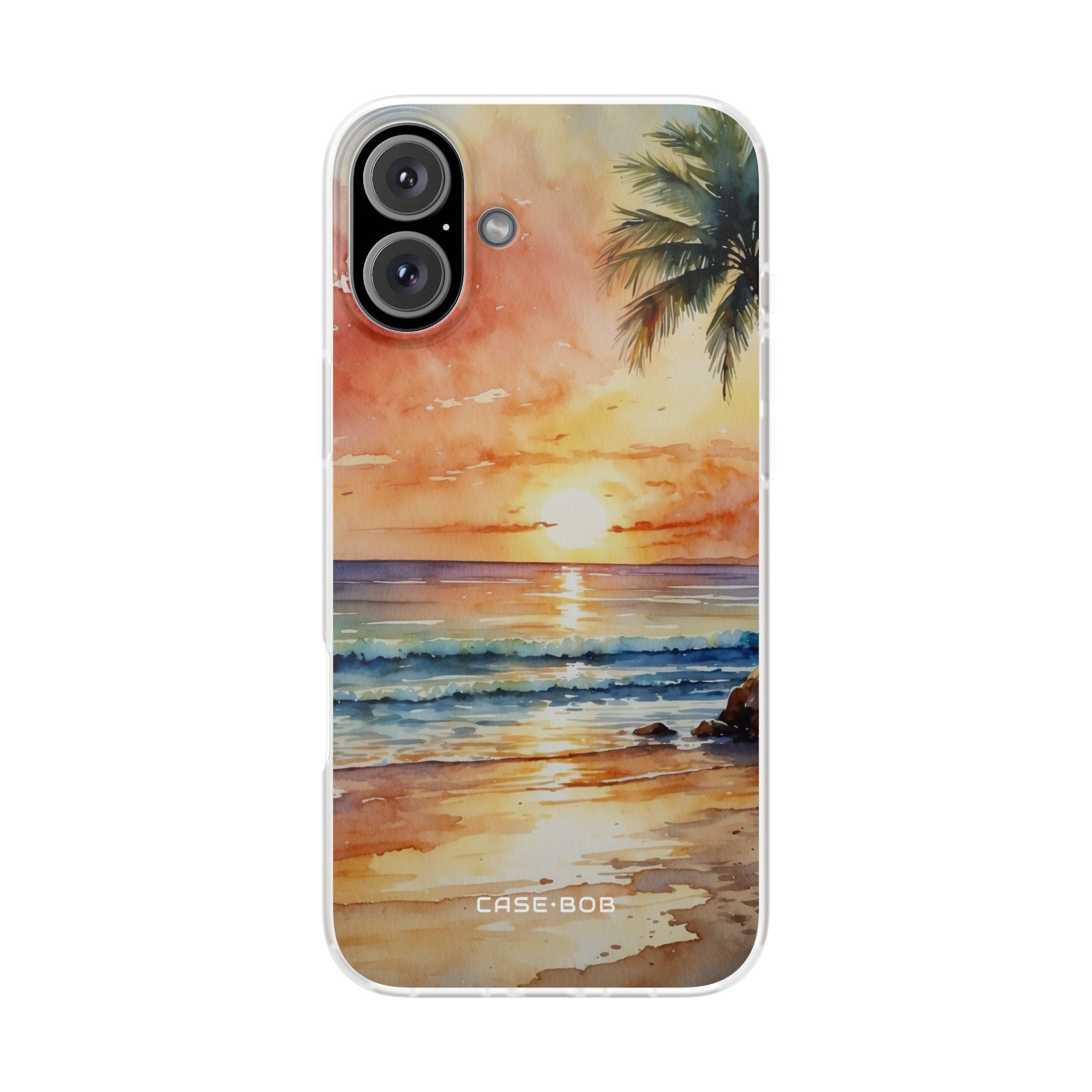 Sunset Palm iPhone 16 Plus Case - Soft