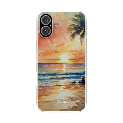 Sunset Palm iPhone 16 Plus Case - Soft