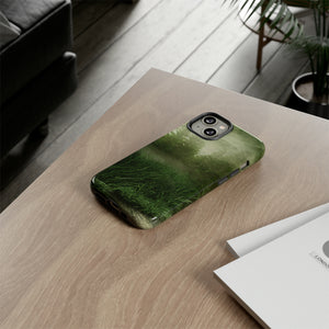 Foggy Green Landscape - Protective Phone Case