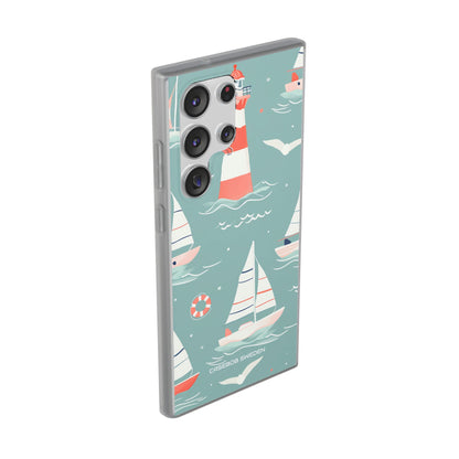 Lighthouse Nautical Charm - Flexi Samsung S23 Phone Case