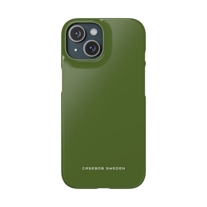 Dark Olive Green iPhone 15 - Slim Phone Case