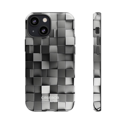 Monochrome Cube Depth iPhone 13 - Tough